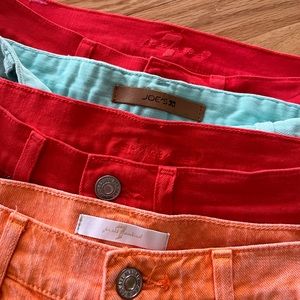 4 pairs of designer jeans - all colored